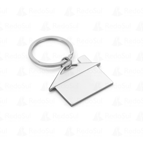 Chaveiro de Alumínio Personalizado forma de casa Chaveiro de Alumínio Personalizado forma de casa
